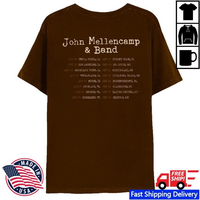 Official And Band Outlaw Tour Hoodie Sweatshirt John Mellencamp Shop Merch Store