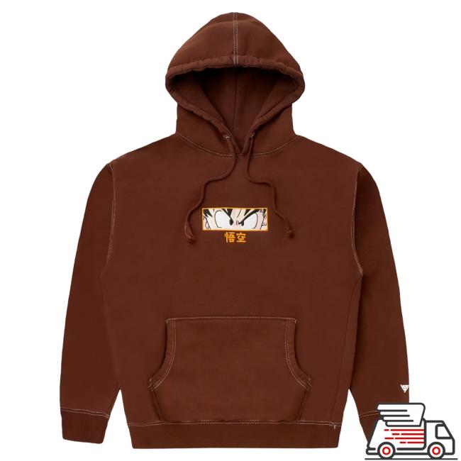 Official Hypland Clothing Merch Store Hypland Db Goku Eyes Hoodie (Chocolate)