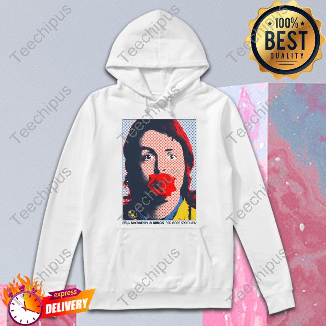 Paul Mccartney Merch Red Rose Speedway Pixel Photo Tee Shirt