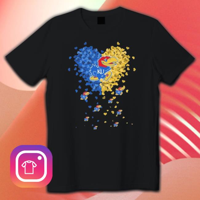 Kansas Jayhawks Basketball Hearts Logo 2022 Shirt