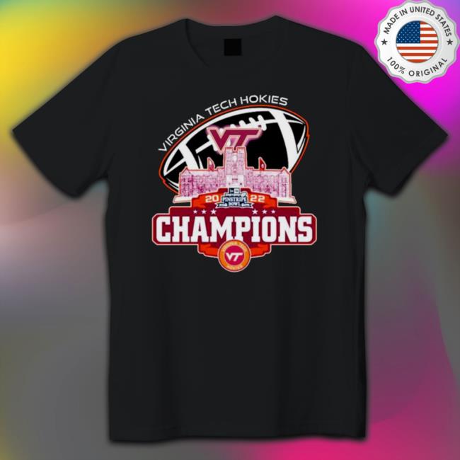 Virginia Tech Hokies City Pinstripe Bowl City 2022 Champions T- shirt