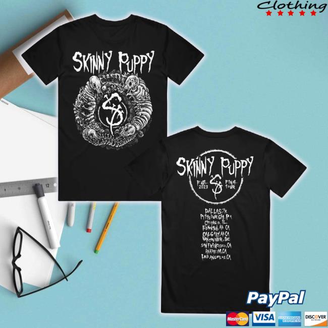Official Skinny Puppy Merch Store Maggots Tour Black Sweatshirt Skinny Puppy Shop