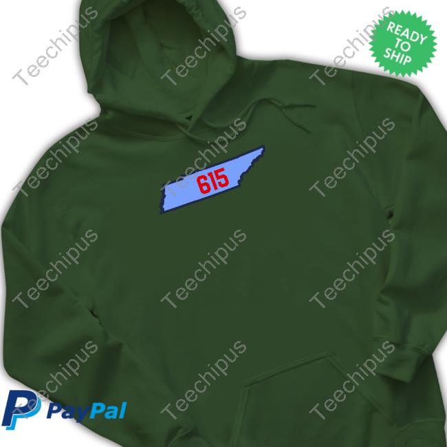 Luke Kornet Wearing Nashville 615 Tennessee State Map Hoodie Tennessee Map 615 Hooded Sweatshirt