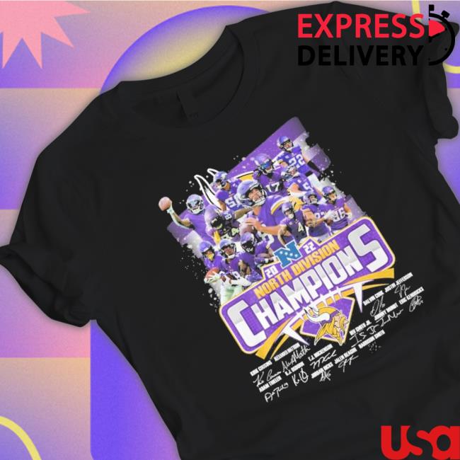 2022 North Division Champions Kirk Cousins Dalvin Cook Adam Trelen Kj Jonny All Signatures Hoodie