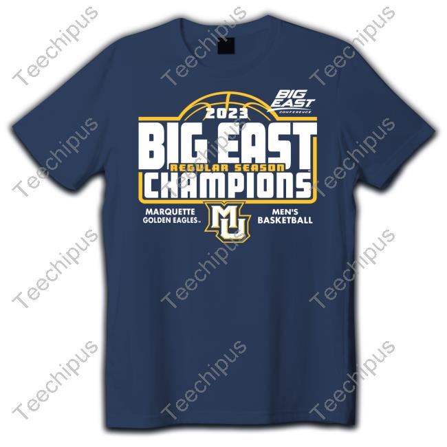 Marquette Basketball 2023 Big East Regular Seasons Champions Tee Marquette Spirit Shop