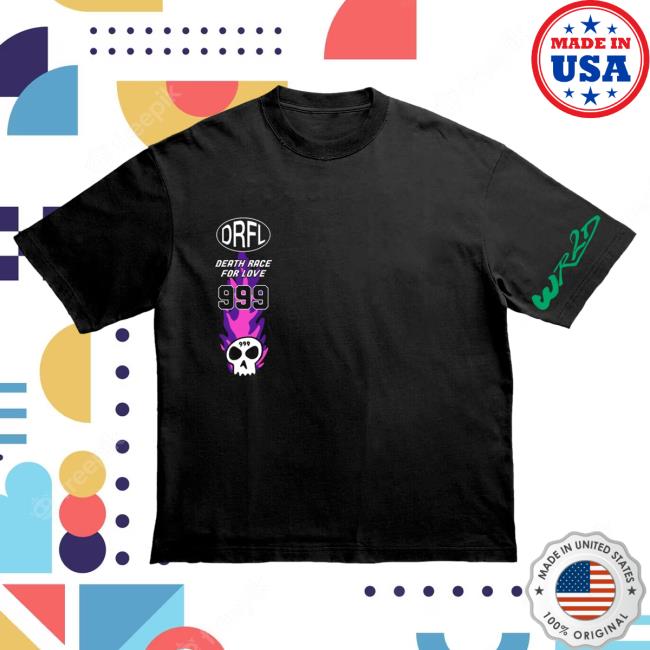 Official 999 Club Juice Wrld Merch Store Drfl Death Race For Love Crewneck Sweatshirt Black 999Club Clothing JuiceWrld