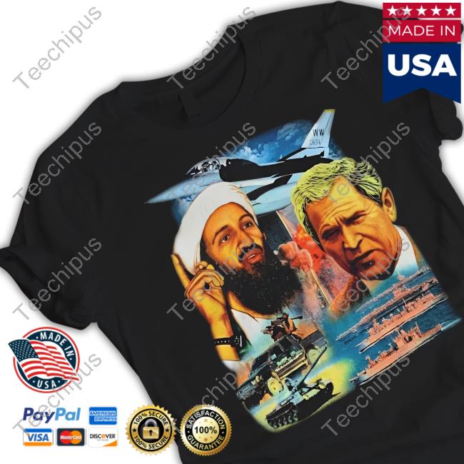 New Rare Osama Bin Laden Vs Bush War America T Shirt