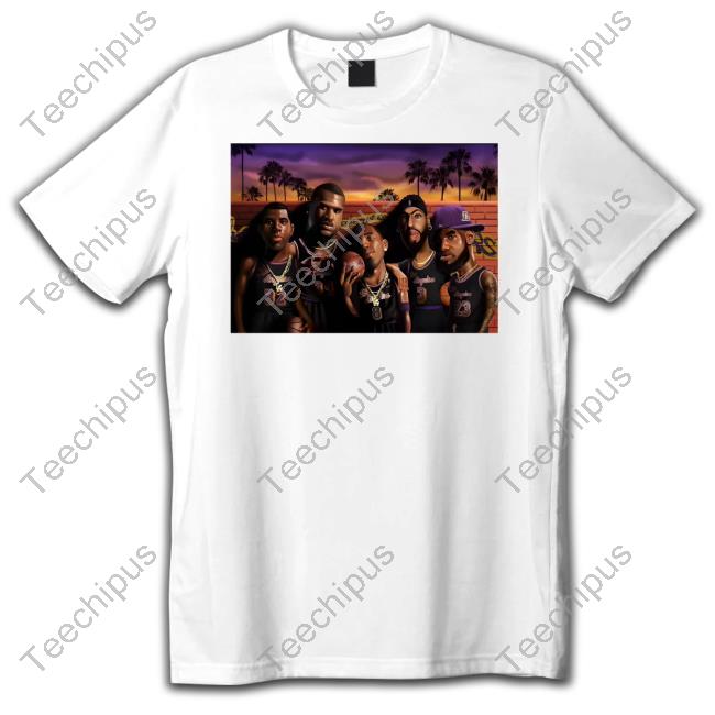 32 34 8 3 23 All-Time Lakers Starting 5 T Shirt