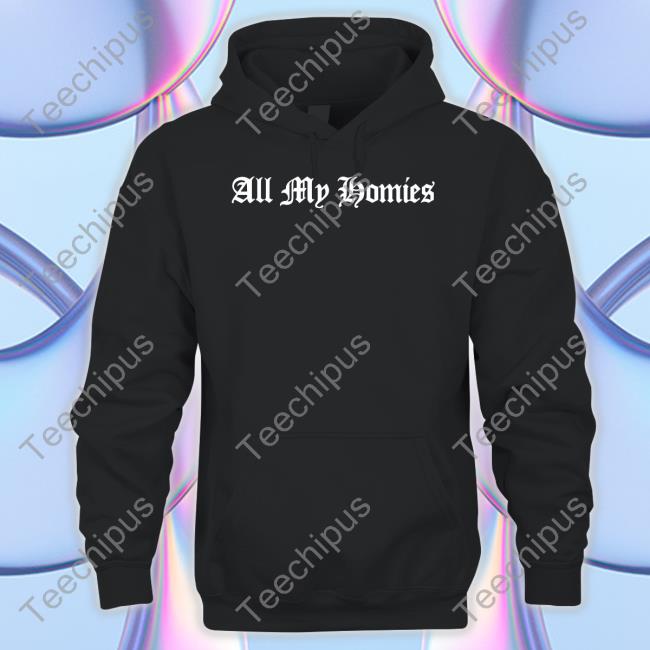 All My Homies Label Logo Long Sleeve Tee Shirt