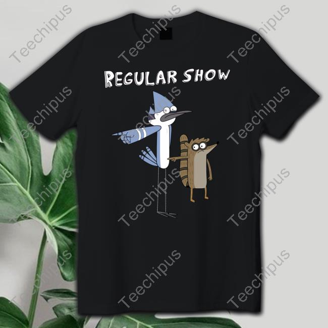 Mordecai And Rigby Pointing Regular Show New Shirt
