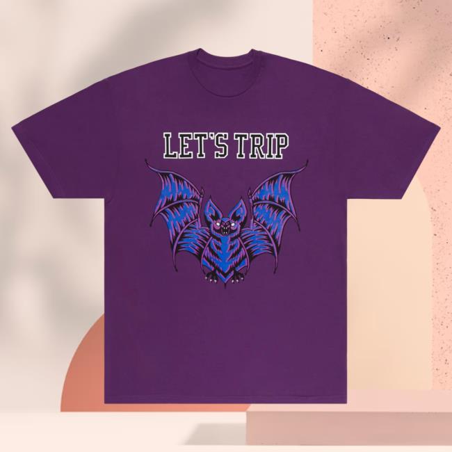 Official Sturniolo Triplets Merch Let's Trip Bat Tshirt Team Purple Sturniolo Triplets Clothing Shop Sturnioloclothing