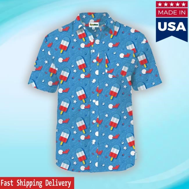 Men's Hawaiian Patriotic Pops Tee Shirt