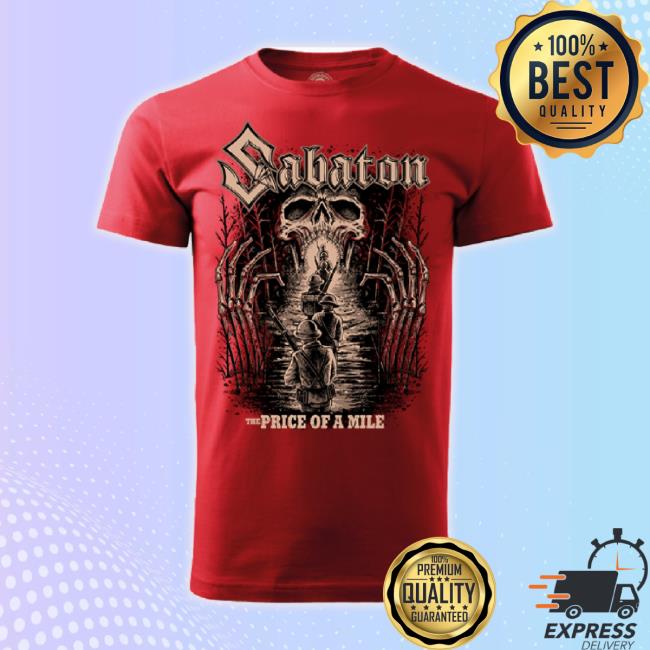 Official Sabaton Store Merch Price Of A Mile T-Shirt Smoke Sabaton Apparel Clothing Shop