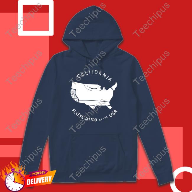 California Sleeve Tattoo Of The Usa Long Sleeve Tee
