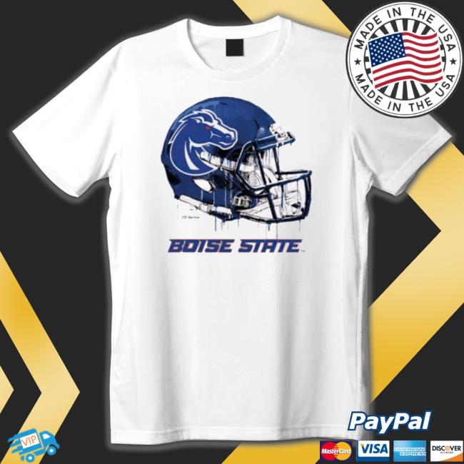 Boise State Broncos Dripping Helmet Crewneck Sweatshirt