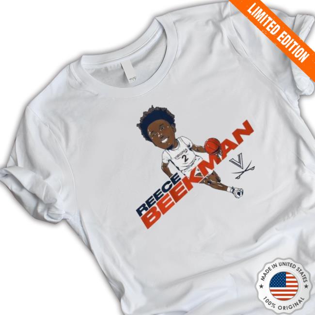 Virginia Basketball Reece Beekman Caricature Tee Shirt