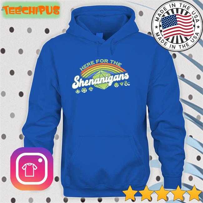 Utkarsh Ambudkar Wearing Dungeons And Dragons Here For Shenanigans Shirt Here For Shenanigans T Shirts