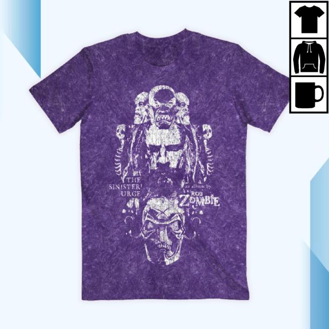 Official Robzombie Merch Store Robzombie Sinister Urge Purple Wash Hoodie Smoke Robzombie Apparel Clothing Shop