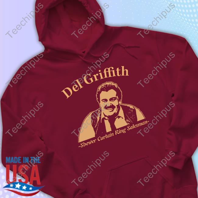 Aaron Douglas Del Griffith Shower Curtain Ring Salesman T-Shirt