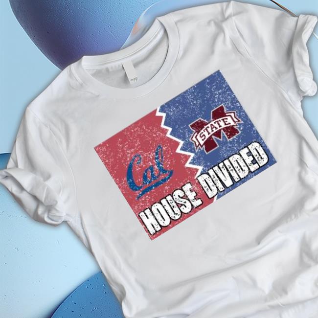 Official Distressed California Mississippi State Sport Team House Divided shirt