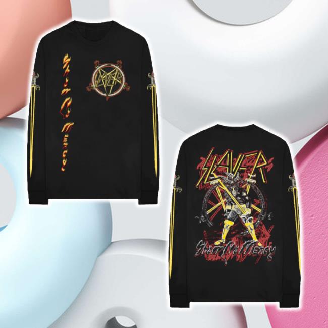 Trending Slayer Merch Store Show No Mercy Tri Unisex Sweatshirt Slayer Shop
