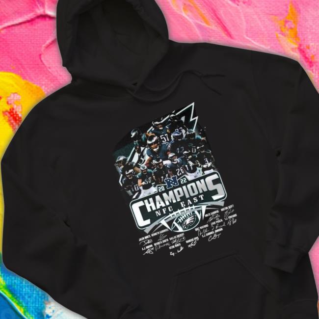Philadelphia Eagles 2022 Champions Nfc East Signatures Sweatshirt
