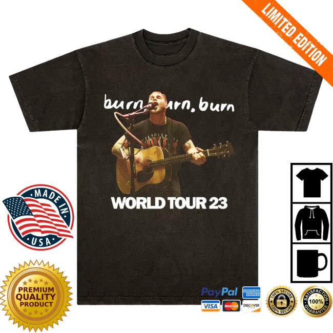 Official ZachBryan Merch Store Zach Bryan Shop Burn Burn Burn World Tour T-Shirt Apparel Clothing