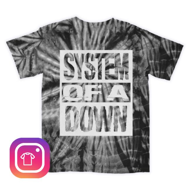 Original System Of A Down Shop System Of A Down Block Logo Tie Dye Hoodie Systemofadown Store Merch