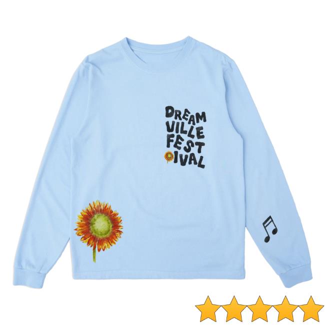 Official Dreamville Music Festival 2023 Merch Dv Fest Long Sleeve New Shirt Blue Magnolia Dreamville Records