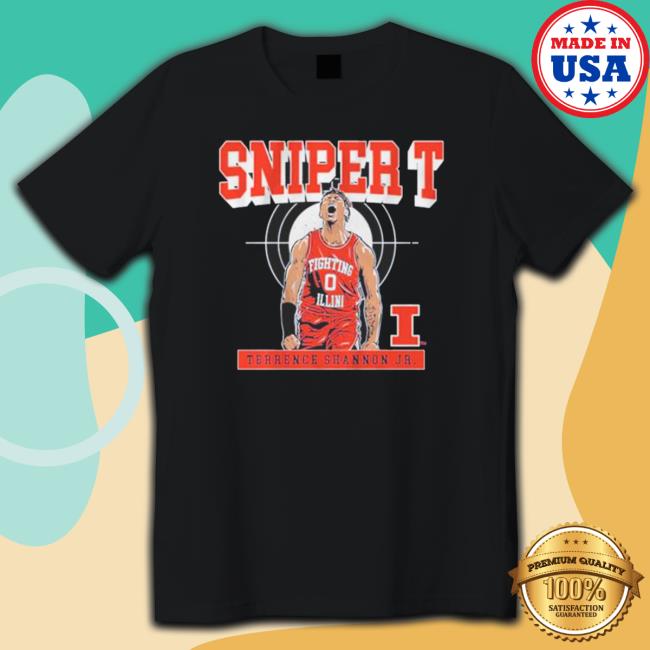 Illinois Basketball Terrence Shannon Jr Sniper T-shirt
