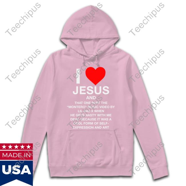 Shirtsthtgohard I Love Jesus And That One Part In The Montero Music Video B Lil Nas X When He Gets Nasty With The Devil Tank Top