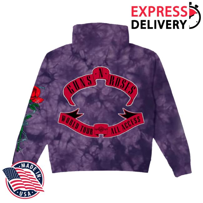 Original Gn'r Purple Tie Dye Sweatshirt Guns N' Roses Shop