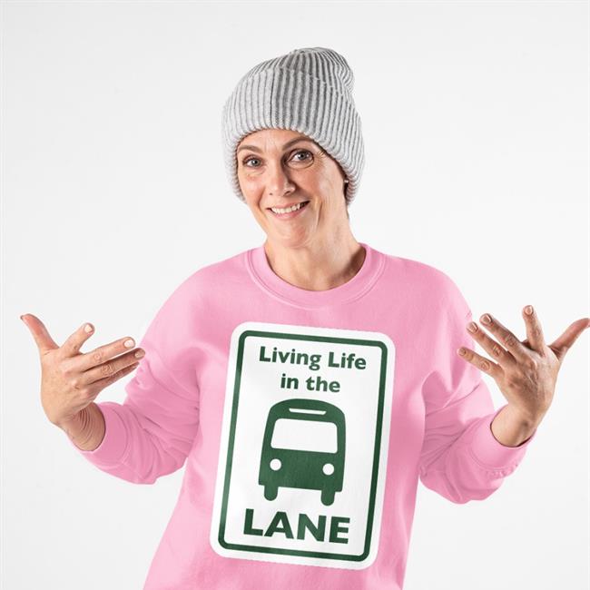 Living Life In The Lane Tee Green