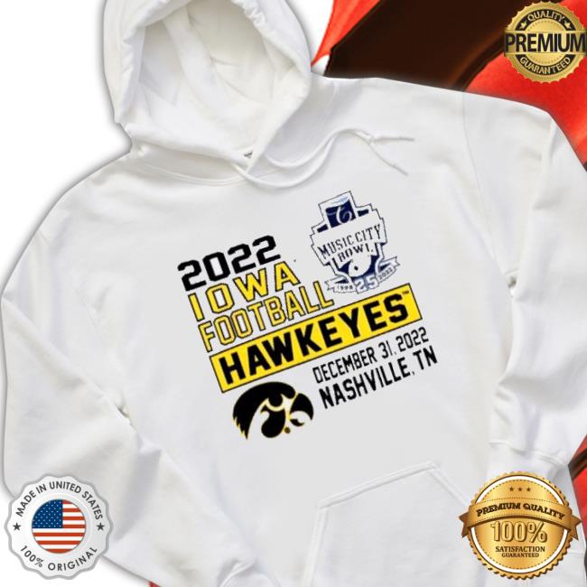 2022 Iowa Football Hawkeyes Music City Bowl Long Sleeve Shirt 2022 Iowa Football Hawkeyes Music City Bowl T-Shirt