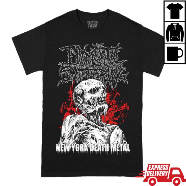 Trending Reality Fade Merch Store Immortal Suffering 'New York Death Metal' Hoodie Realityfade Shop