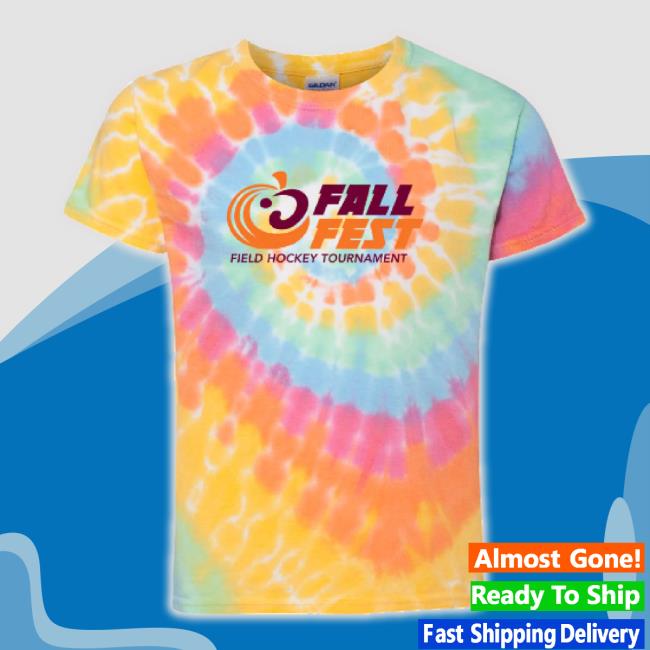 Trending Fall Fest Field Hockey Tournament 2023 Tie Dye Hoodie Sweatshirt Aerial Spiral