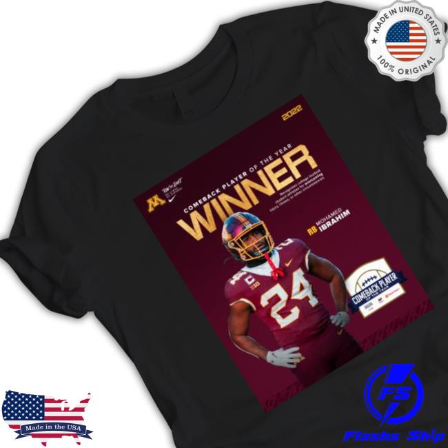 Minnesota Golden Gophers Mohamed Ibrahim Comeback Players Of The Year Winner Hooded Sweatshirt