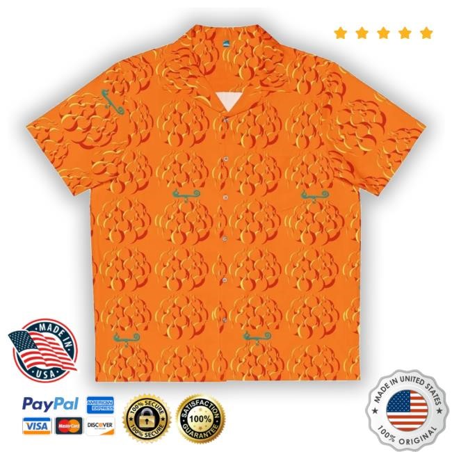 Onepiece Store Mera Mera No Mi Devil Fruit Pattern Hawaiian T Shirts