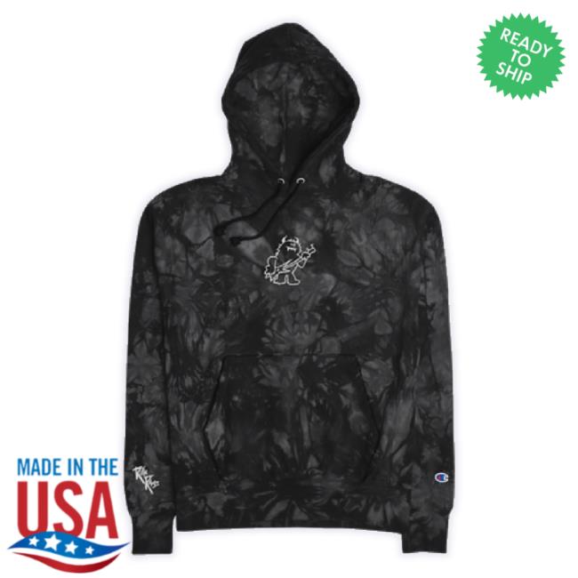 Original Rifnrags Merch Store Skully Champion Tie-Dye Sweaters Black Rifnrags Shop
