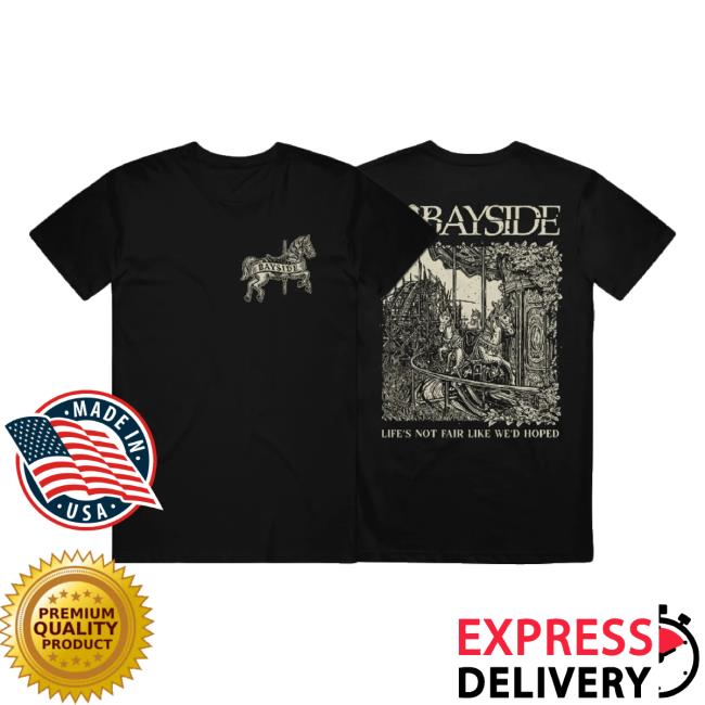 Trending Bayside Merch Store Not Fair Black Hoodie Bayside Shop
