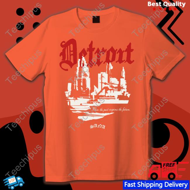 Sana Detroit Distressed 3D Detroit Hooded Sweatshirt