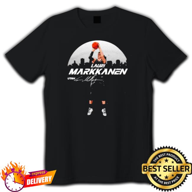 Lauri Markkanen Utah Jazz Basketball Skyline Shirts