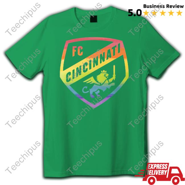 Fc Cincinnati Pride Rainbow Shield Shirts