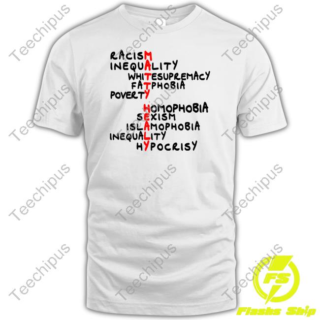 Racism Inequality White Supremacy Fatphobia Poverty Homophobia Sexism Islamophobia Inequality Hypocrisy Hooded Sweatshirt