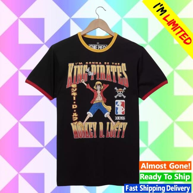 Officia Official Box Lunch Clothing Shop Store One Piece Monkey D. Luffy King Of The Pirates Ringer Attractive Shirt Boxlunch Merch