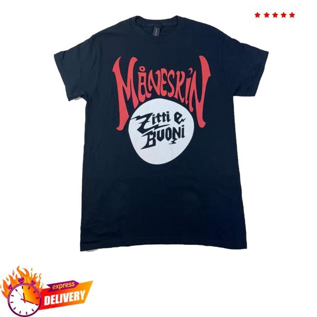 Rock Werchter Shop 24.3 Maneskin Zitti E Buoni Black Limited Shirt