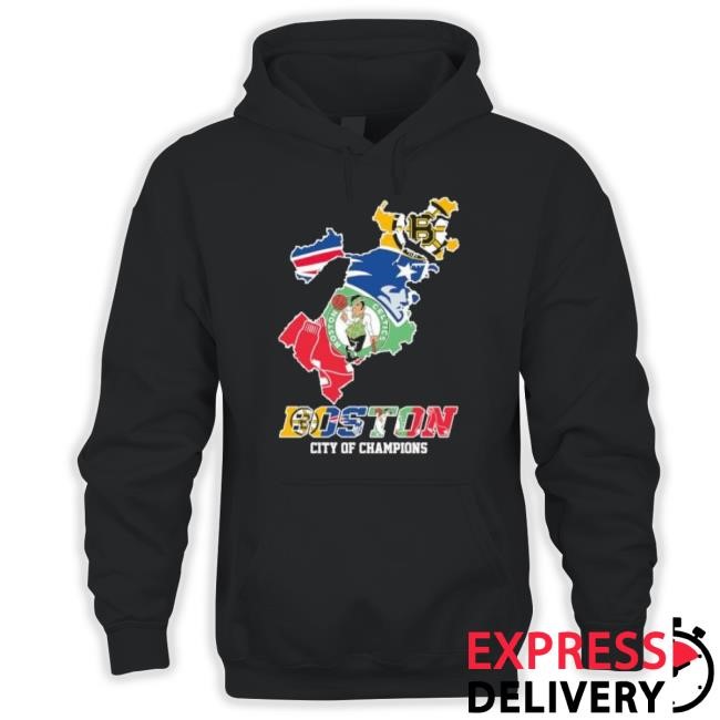 Original Boston Map Sports Teams Logo Boston City Of Champions Sweaters