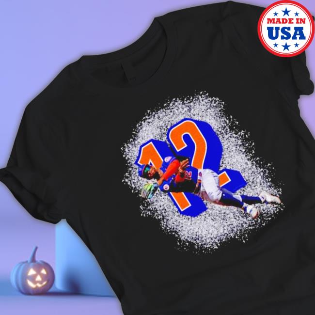 New York Mets Francisco Lindor Number 12 Glitter Hooded Sweatshirt