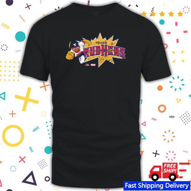 Toledo Mud Hens Marvel's Defenders Of The Diamond Youth Burst Crewneck Sweatshirt