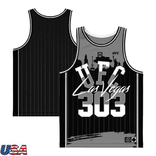Trending Black Ufc 303 Basketball Jersey T-Shirt Ufc Store Merch Shop